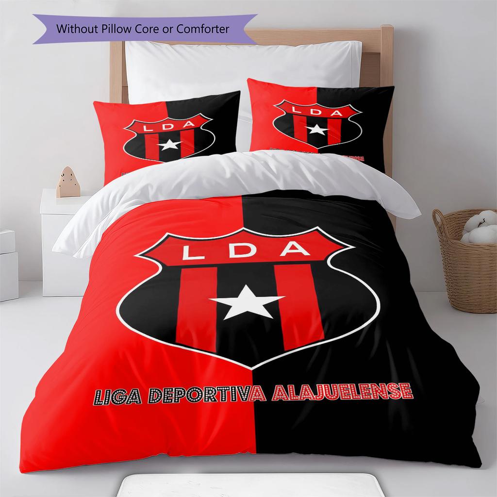 Alajuelense Pattern Bedding Set Quilt Cover Pillowcase Home Decor Gift (1 * duvet cover + 2 * pillowcase, without core)