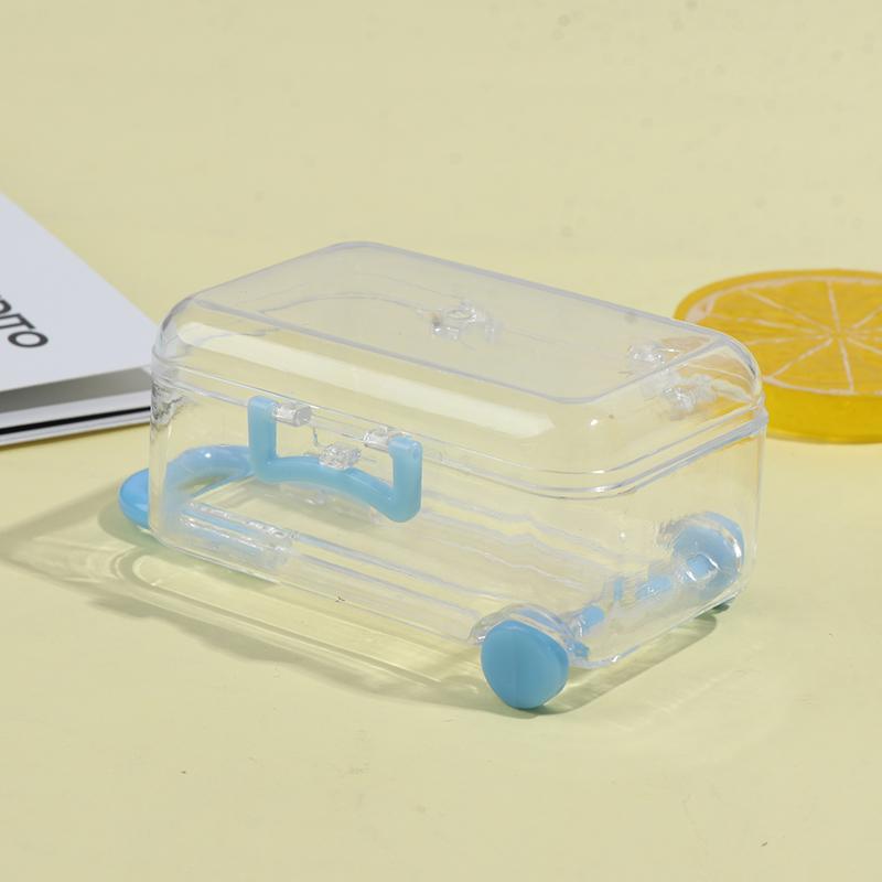 Mini Plastictravel Suitcase Luggage Box Doll Accessories Furniture Kids Toy