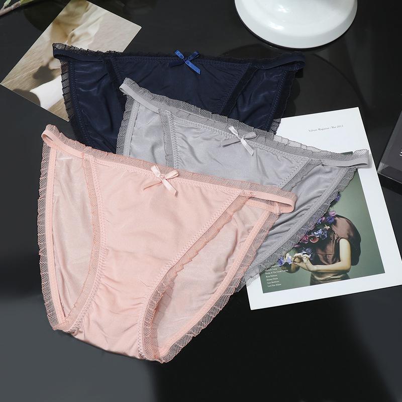 European & American Milk Silk Plus Size Women's Low-Waist High-Cut Panties