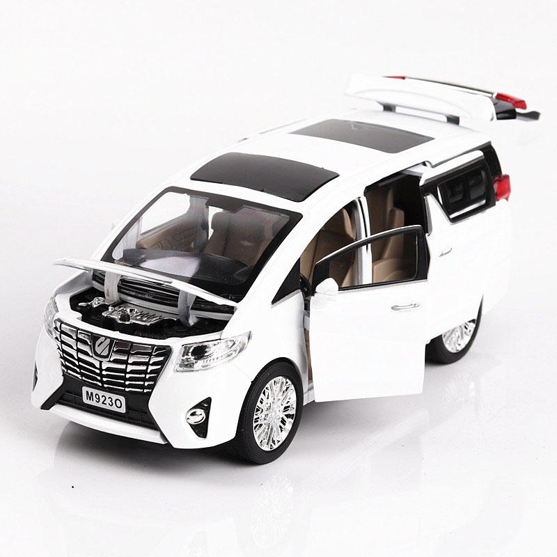 1/24 Toyota Alphard MPV Модель автомобиля Литой игрушечный автомобиль Модель автомобиля с инерционным механизмом Детская игрушка Коллекционные предметы Бесплатная доставка