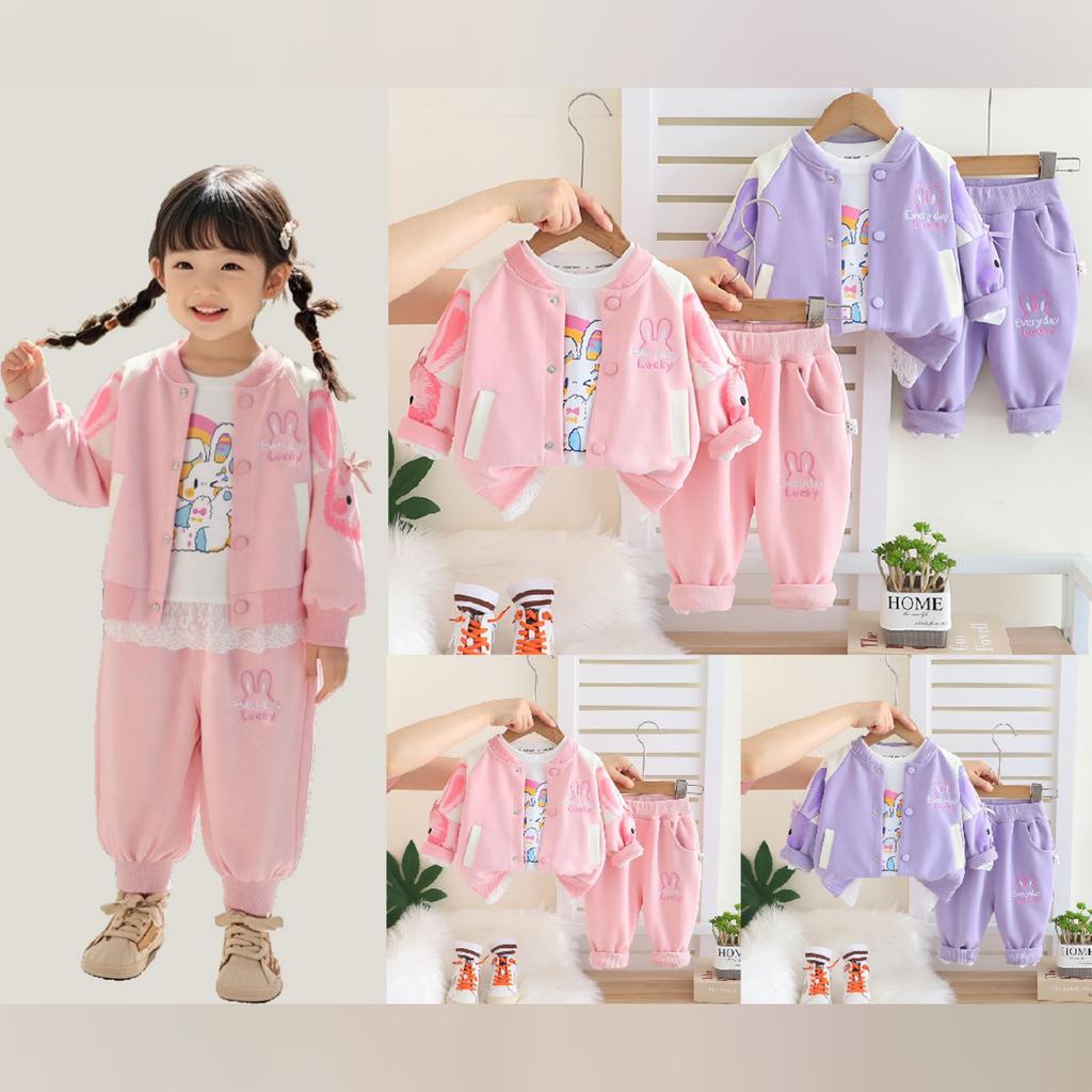 Kids Casual Long-Sleeve Set, Comfortable Daily Wear Outfits