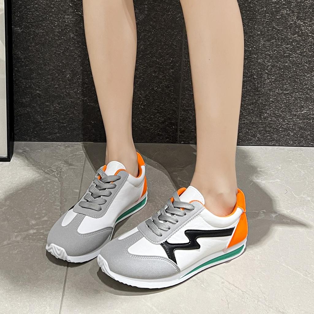 Модные женские дизайнерские кроссовки с круглым носком, легкие кроссовки, универсальные дышащие повседневные кроссовки со шнуровкой Zapato De Mujer, размер 36-43