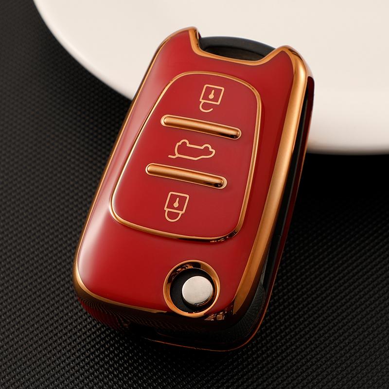 TPU Car Key Case Cover Shell Fob Keychain For KIA Sportage Rio 3 Soul Optima Ceed Pro K5 K2 Pride For Hyundai I30 Ix20 Ix25 Ix35 Elantra Accent