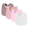 4Pcs/Set Cartoon Print Baby Bib Double Layers Infant Bib Kids Apron Saliva Towels  Toddler Stage