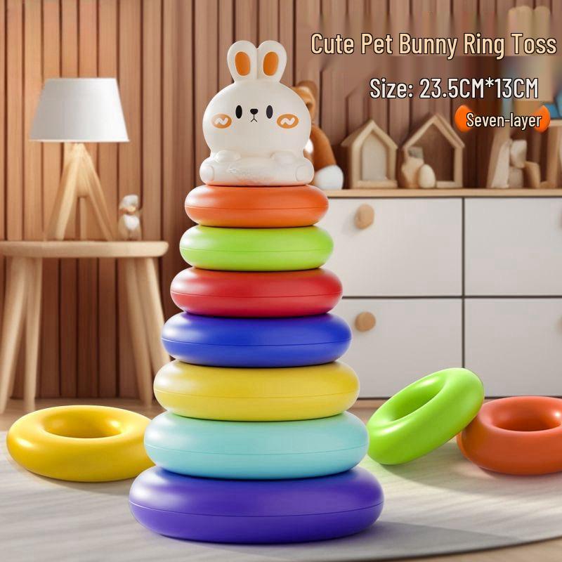 Развивающие радужные кольца для складывания для младенцев и малышей (1-2.5 года)