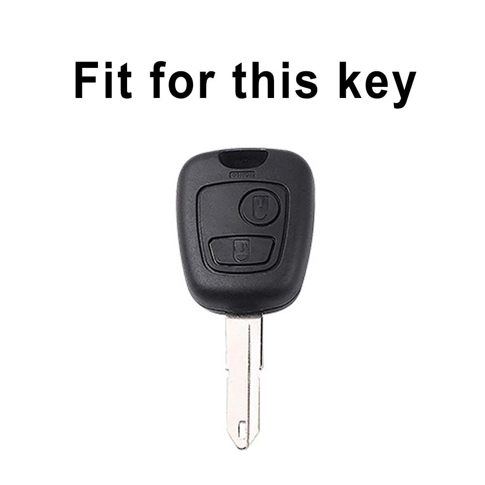 Чехол для ключа автомобиля из ТПУ цвета «оружейный серый» Держатель брелока для Citroen C2 C1 C3 Berlingo Xsara Для Peugeot 206 207 107 307 406 для Toyota Aygo Corolla