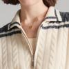 PALUOPO Women's Contrast Color Pure Cashmere Cardigan