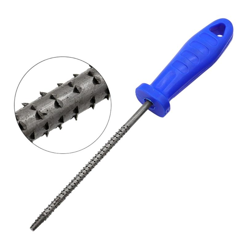 3 Pieces Wood Rasp File Set Alloy Steel Woodworking File, Round, Flat, Semi-Round, File Tools for Woodworking