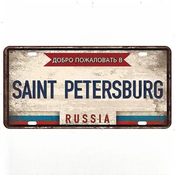 Vintage Berlin Madrid New York Paris Country City Style Plate Metal Sign Plaque Tin Sign Man Cave Bar Club Poster Decoration