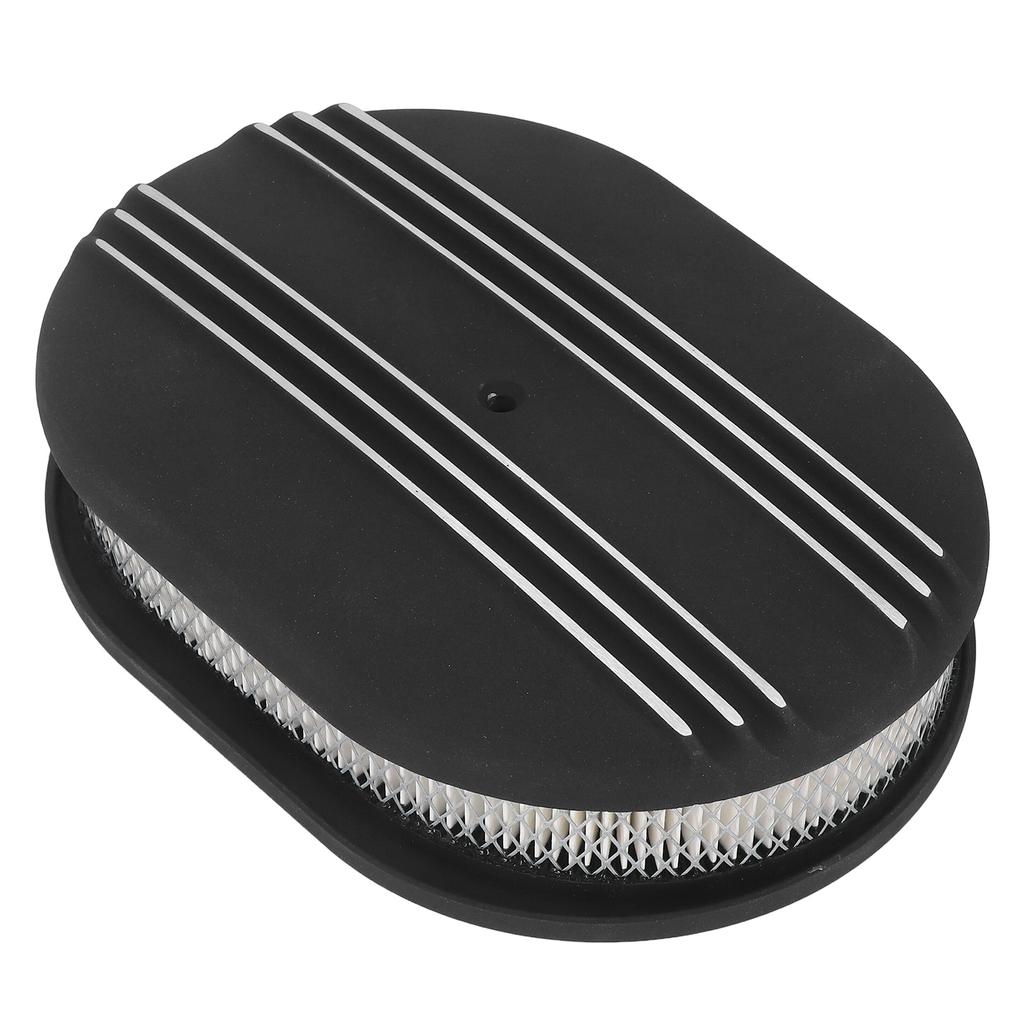 12-дюймовый овальный воздушный фильтр из черного алюминиевого сплава, мощная фильтрация, сменный воздушный фильтр для Ford