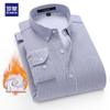 ROMON Men's Fleece-Lined Thermal Casual Long Sleeve Shirt