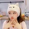 Кошачьи коралловые флисовые повязки на голову для женщин, милые мягкие банты для волос, повязка на голову, резинки для волос, тюрбаны для умывания лица и макияжа, повязка, аксессуары для девочек