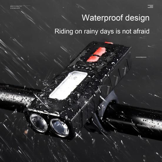 Bike Headlight High Brightness Waterproof Rechargeable Compact Size Multiple Lighting Modes USB Charging Bicycle Front Headlight Bicycle Light