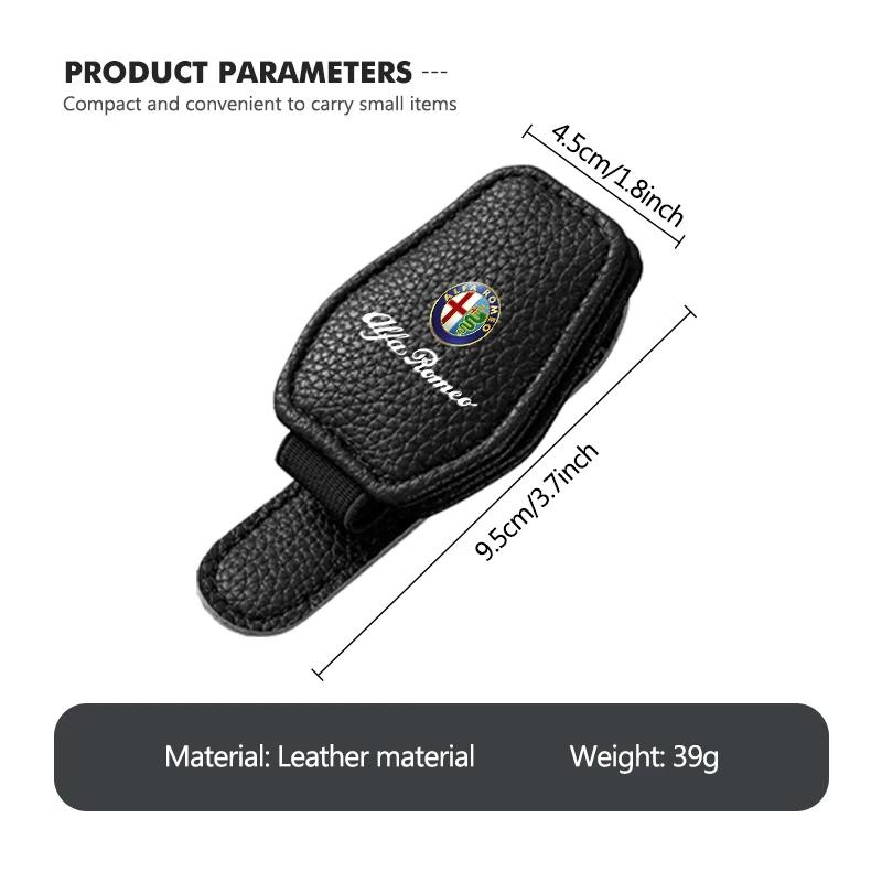 DLOUS1 Car Glasses Clip Sunshade Storage Clip Sunglasses Organize For Alfa Romeo Giulia 147 Mito 156 159 166 GT Stelvio Brera Volante