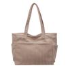 Lightweight Large Capacity Commuter Tote Bag Solid Color Shoulder Bag
