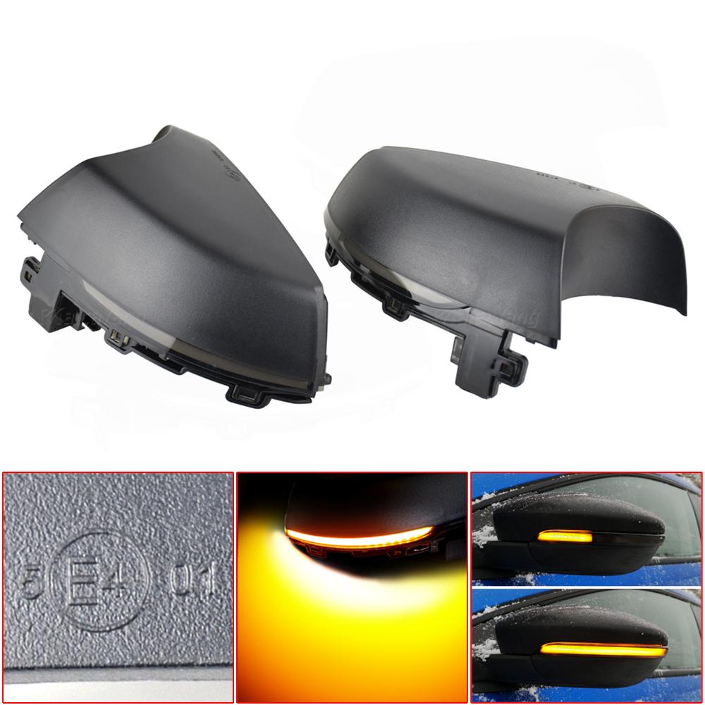 Car LED Dynamic Turn Signal Light Mirror Sequential Blinker Indicator For Volkswagen VW Polo MK5 6R 6C 2009 2010 2011-2016 2017