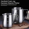 140ml/350ml/550ml/900ml Milk Frothing Pitcher Stainless Steel Espresso Steaming Pitcher Jug Milk Frother