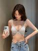 Leopard print underwear women's small breasts are gathered, thickened and large, no steel ring soft support upper support, sexy external expansion bra