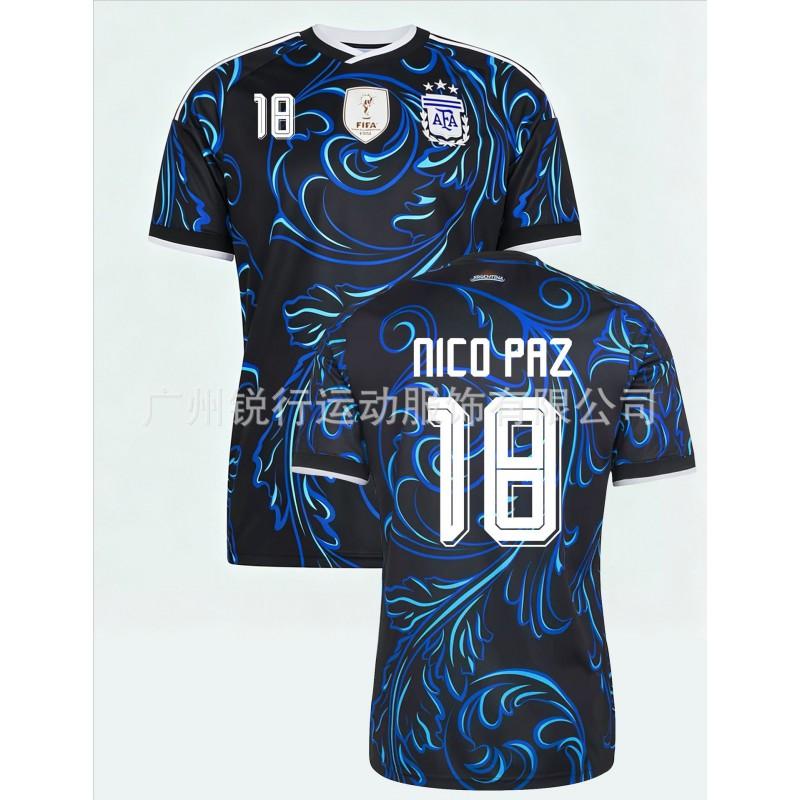 Argentina 2026 Away Soccer Jersey Messi 10 Fan Short Sleeve Top Men Sports Team Shirt
