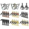 28pcs Pack Battle Soldiers, Generals And Droids With Weapons Minifigure Set, Building Blocks Action Figures Toy Kids Gift Fbo