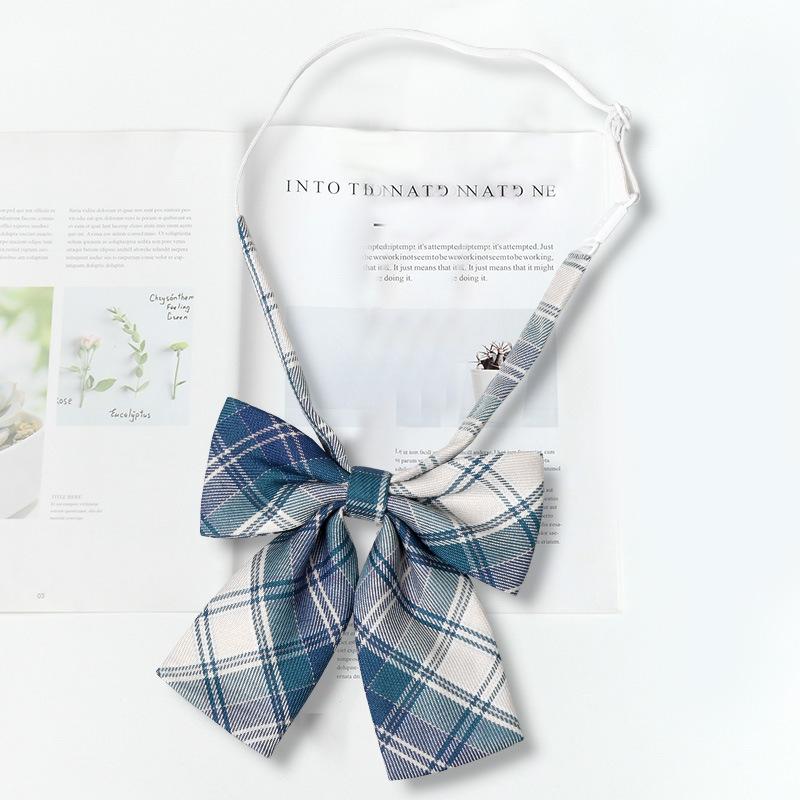 JK Bow Tie for Women, Japanese Uniform Shirt, College Style Student Plaid Tie, Men's Free Ribbon Accessories