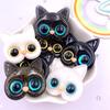 Resin Glitter Colorful Kawaii Big Face Cat Flatback Rhinestone Figurine Christma Decor  Accessorie DIY Hair Bow Scrapbook Crafts