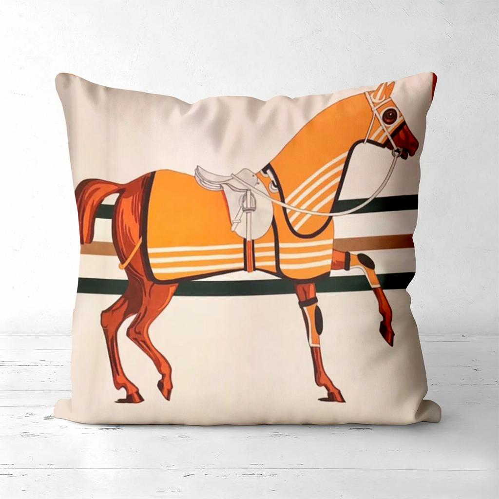 Horse Pattern Decorative Cushions For Home Decor Polyester pillowcase, sofa decorative cushion cov Headboard Pillow