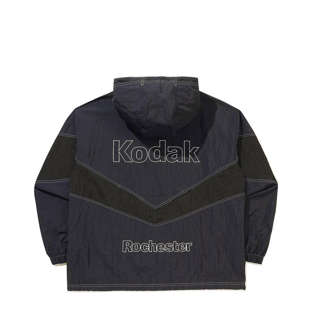 Kodak Color Block Hooded Jacket Charcoal