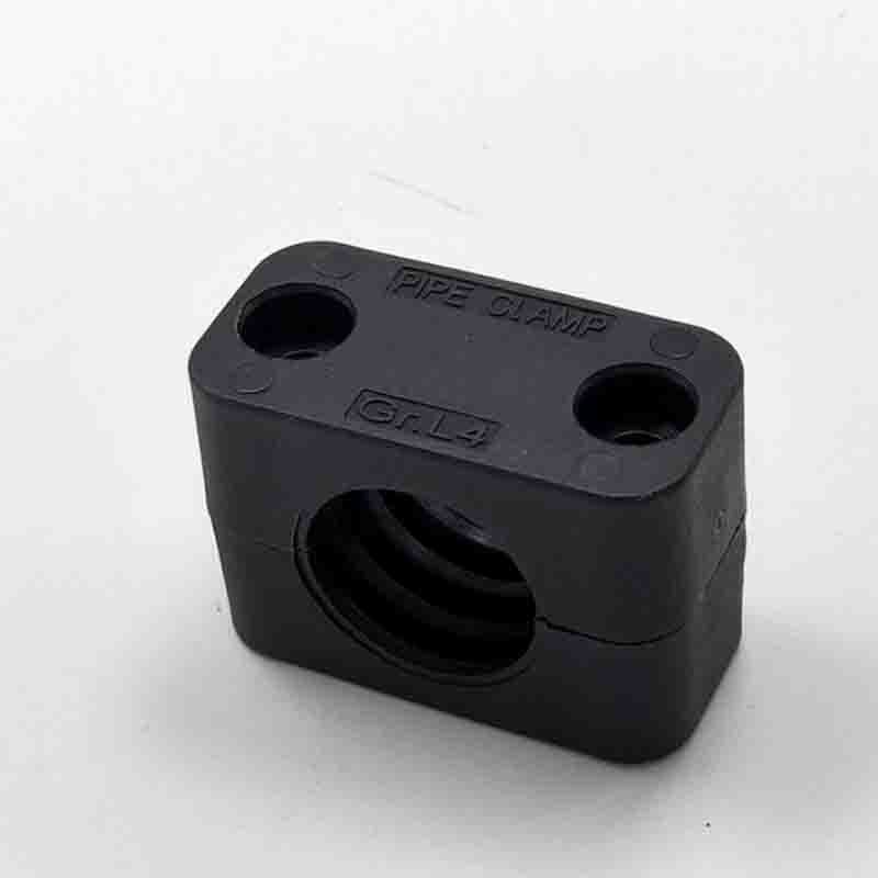 2PCS Black Plastic Pipe Bolted Clips Assortment Kit 6-102mm Diameter Tube Fastener Clamps for Pipe Support without Screws
