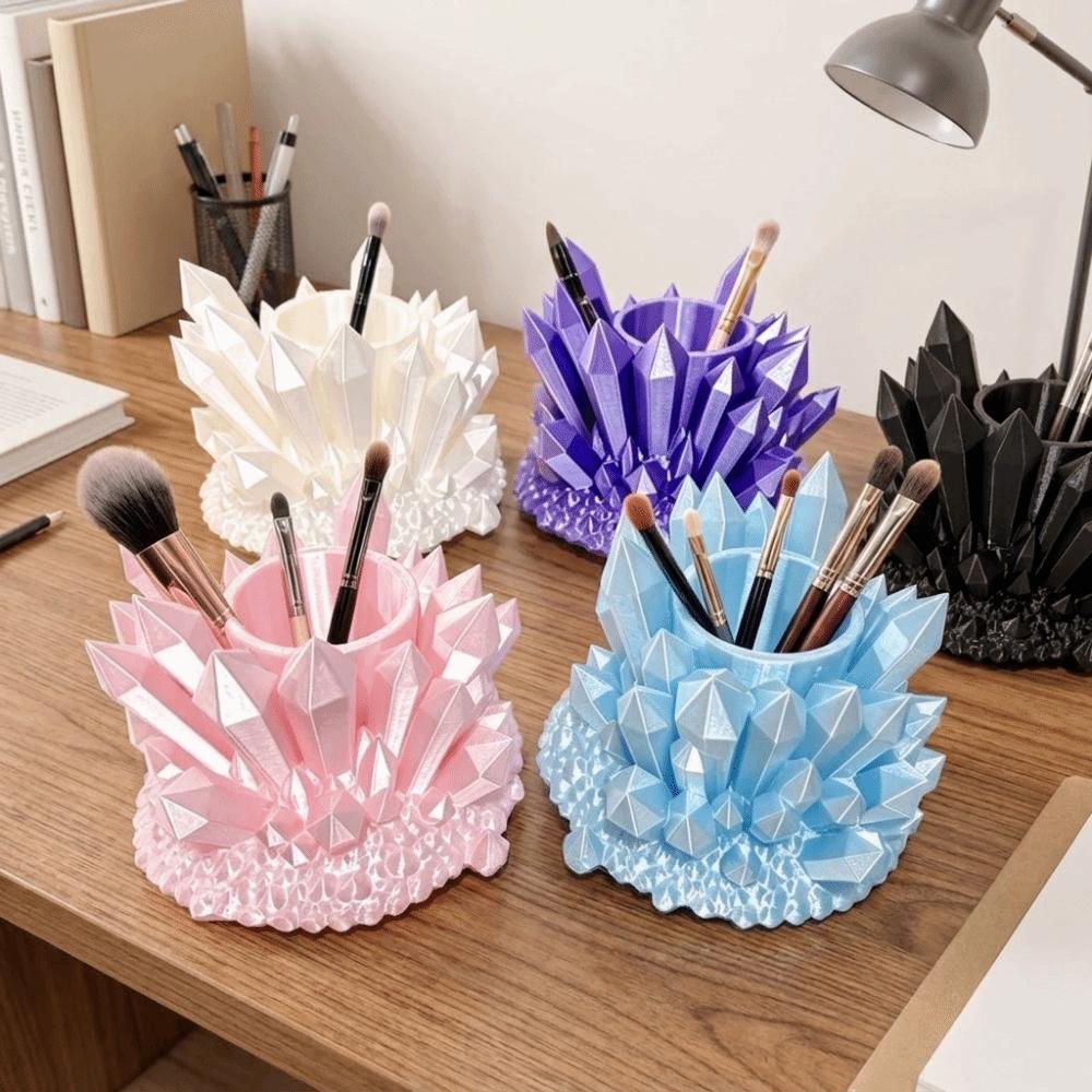Creative 3D Printed Pen Stand Plastic Desktop Organizer Sweet Style Makeup Brush Storage Box Girl