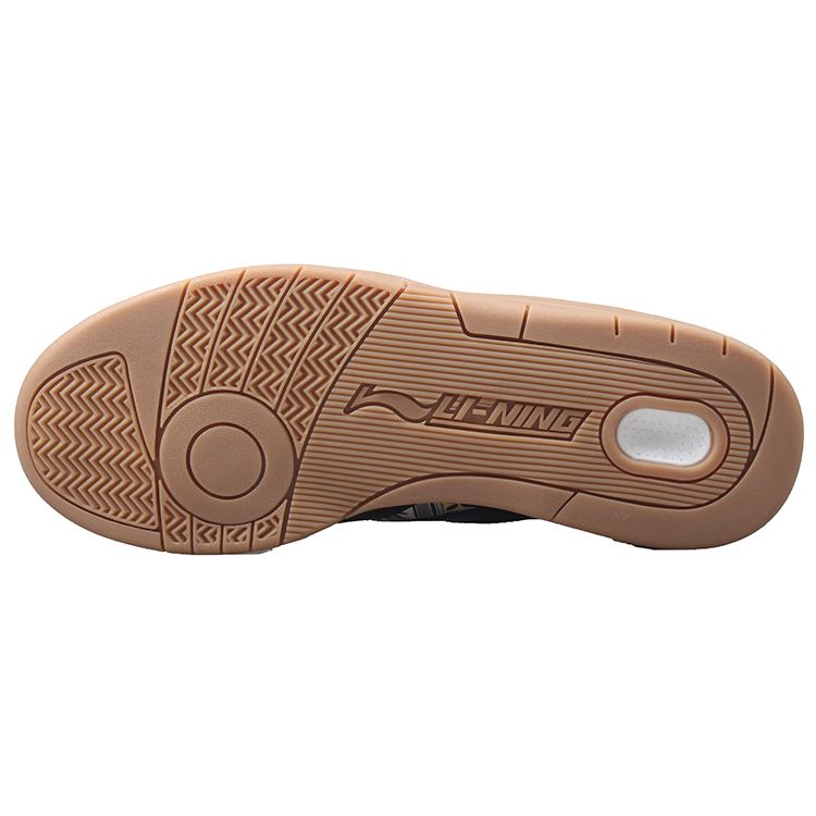 Li Ning 937 Deluxe Low Synthetic Leather Classic Retro Lightweight Breathable Low-Top Skate Shoes Men Sneakers Black Brown AZGS045-3