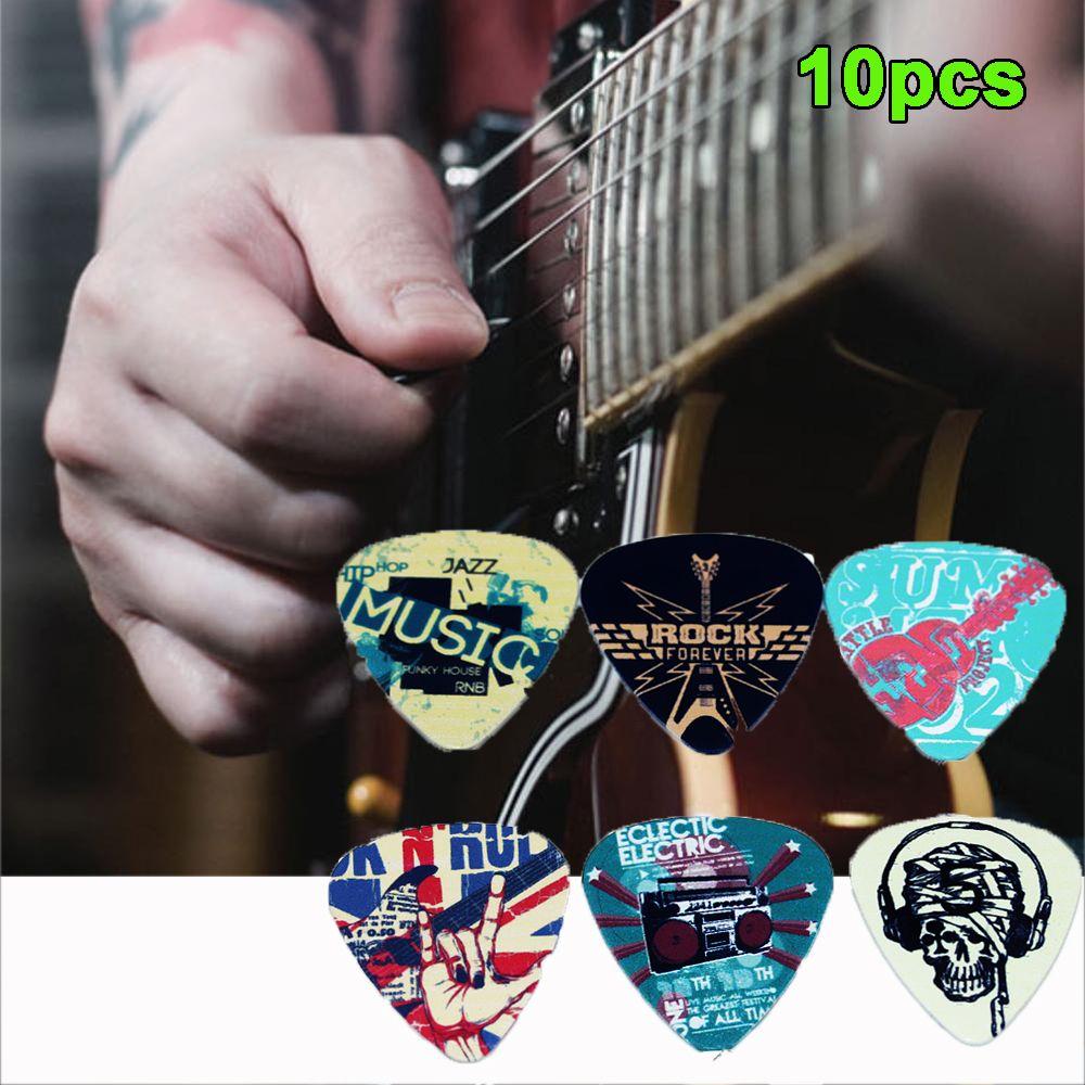 10pcs Mediator 0.71mm Gestures Rock Acoustic Celluloid Guitar Picks Shrapnel Plectrums
