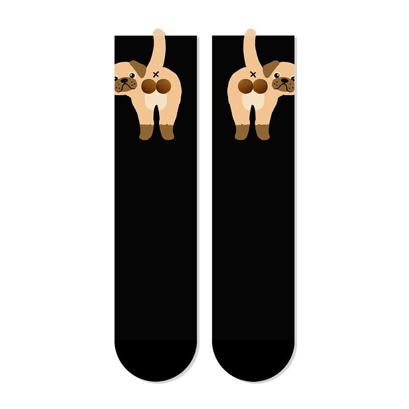 Женские забавные мультяшные носки до середины икры весна лето осень повседневные унисекс модные дышащие удобные креативные многофункциональные носки