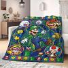 Mario Anime Print Blanket Warm  Comfortable Flannel Blanket Suitable for Bedrooms, Sofas, Beds, Chairs, Picnics, Travel