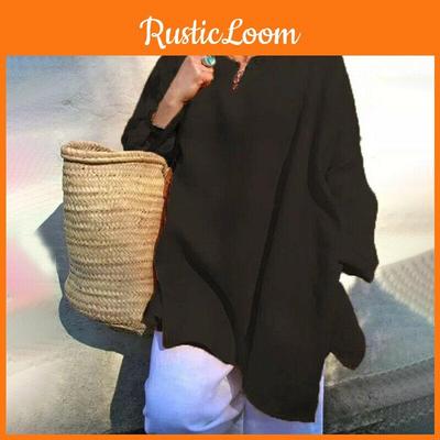 Женская повседневная футболка большого размера с длинным рукавом, дышащая летняя пляжная туника, блузка, топы для повседневной носки