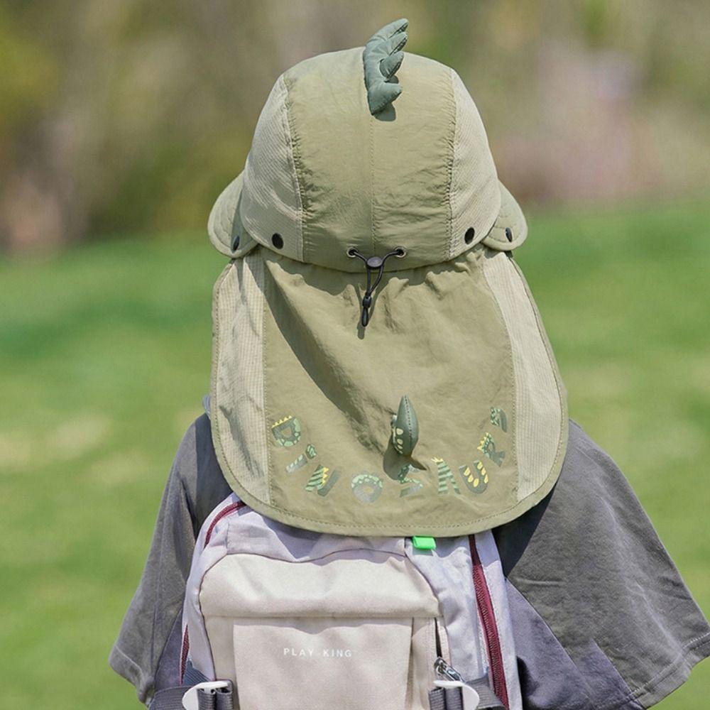 Sun Protection Kids Whistle Sunscreen Hat Extended Shawl Children Beach Cap Outdoor