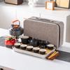 Outdoor travel tea set Tea making equipment with boiling stove Portable car camping Special stove for making tea Storage