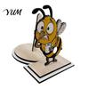Humorous Animal Toilet Accessory Roll Paper Holder, Creative Shape Dispenser, Vertical Stable Tissue Stand Rack, Solid Wood for Kitchen And