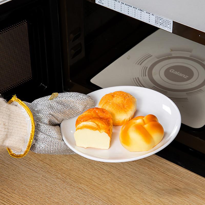 Housework Cleaning Gloves Steel Wire Ball Dishwashing Gloves Waterproof Brush Oil Bowl Artifact Household Cleaning Silver Glove