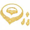 Dubai Jewelry 24k Gold Plated Bridal Jewelry Set Necklace Earrings Middle East Dubai Gold Wedding Jewelry Four-piece Set 2026