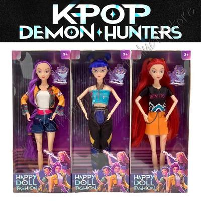 30см K-Pop Охотники на демонов Аниме K-pop Девичья группа Мультяшные Руми Зои Мира Фигурки Виниловые фигурки Модельные куклы Девочки Рождественский подарок