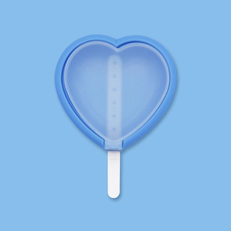 Силиконовая форма для изготовления мороженого с полипропиленовой крышкой и наклейками, создатель мороженого с прекрасным сердцем