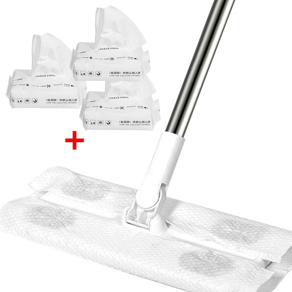 Вращающиеся на 360 градусов сухие и влажные плоские швабры с одноразовой насадкой для швабры, статическая швабра для уборки полов из твердой древесины, ламината, плитки
