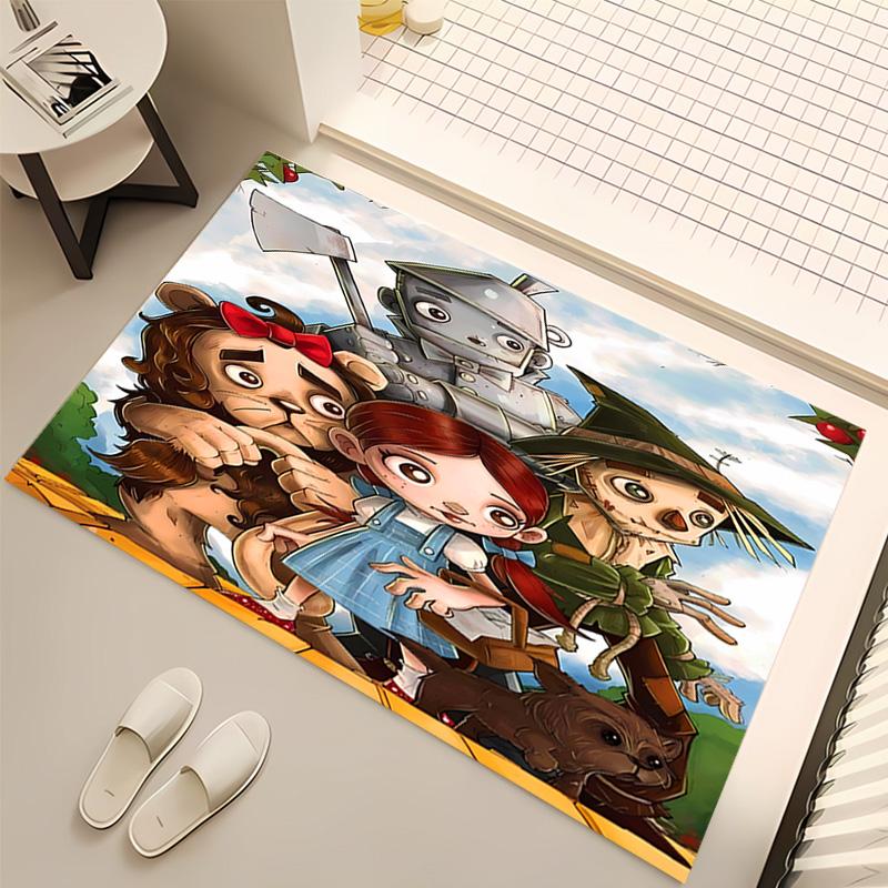 1pc The Wizard of Oz Print Area Rug - Soft, Washable Non-Slip Indoor Mat, Living Room, Home Office Decorative Rug,Office Decorative
