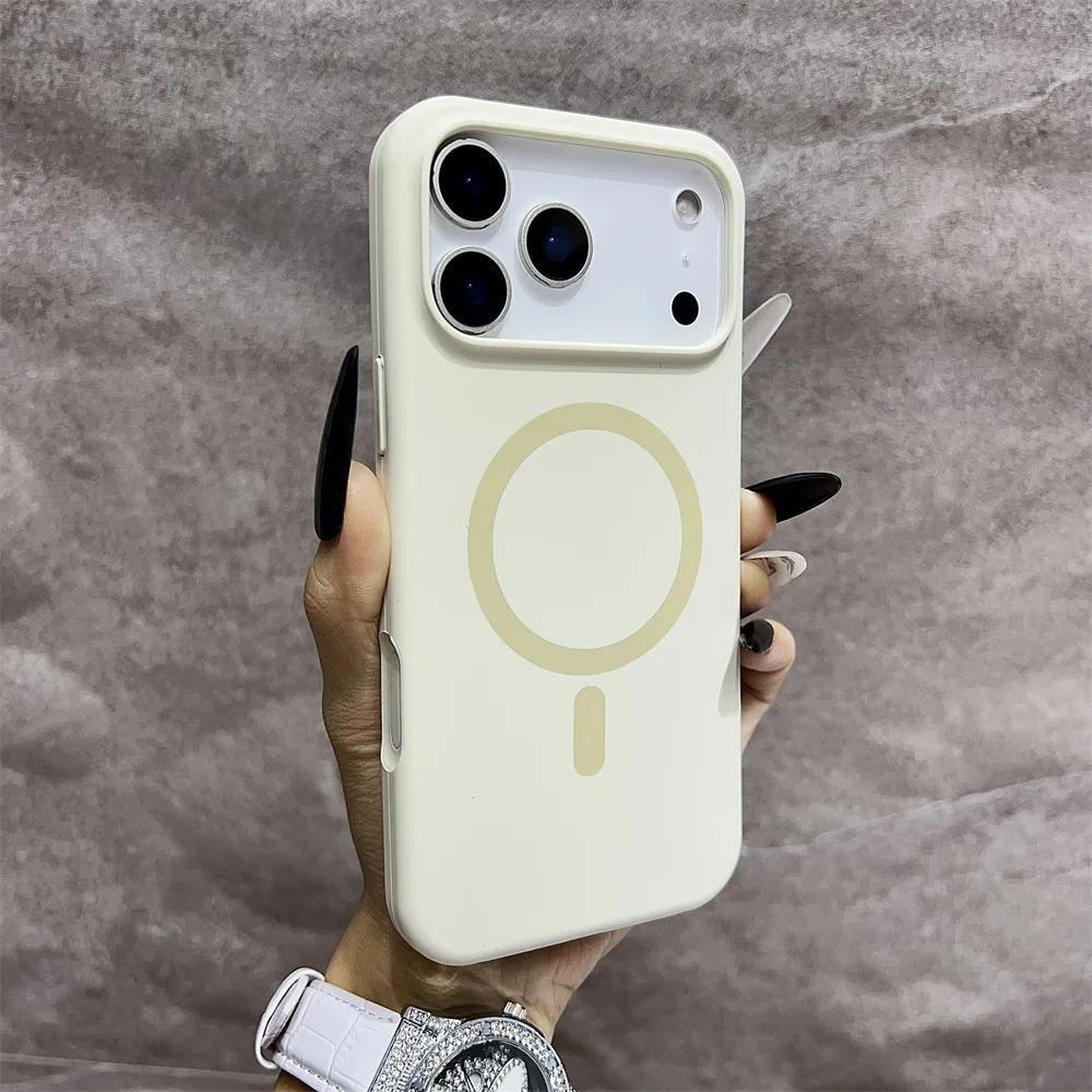 Магнитный чехол для iPhone 17 15 14 16 13 Pro Max Жидкий силиконовый чехол для iPhone17 16 Pro Max Для беспроводной зарядки Magsafe Чехол