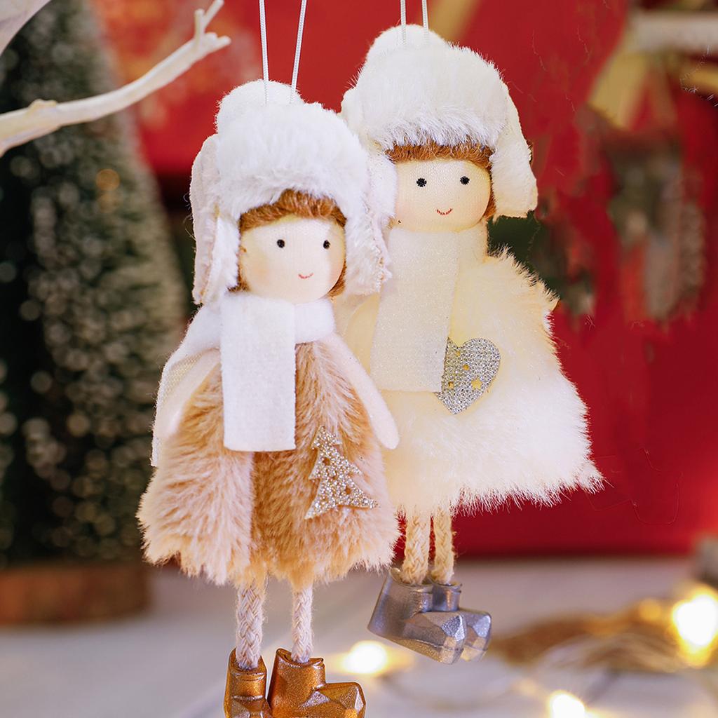 Рождественские плюшевые куклы, елочные украшения для дома, праздничные украшения для новогодних вечеринок, подарок для ребенка