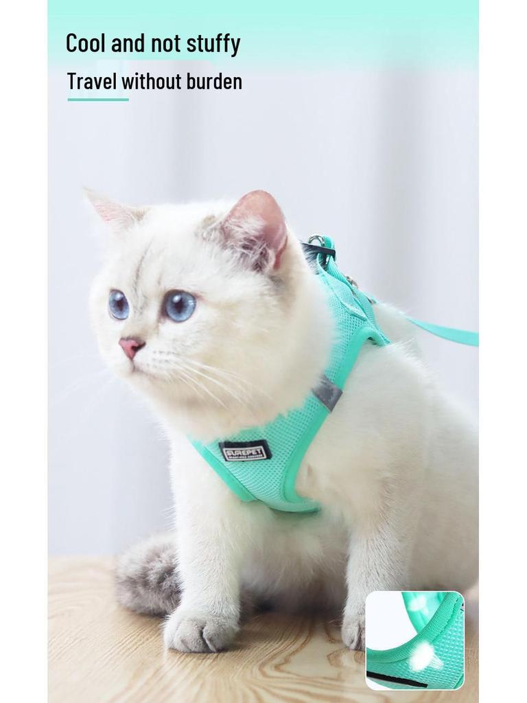 Защитная шлейка и поводок для кошек и маленьких собак - Веревка для прогулок на улице для тедди и бишон-фризе