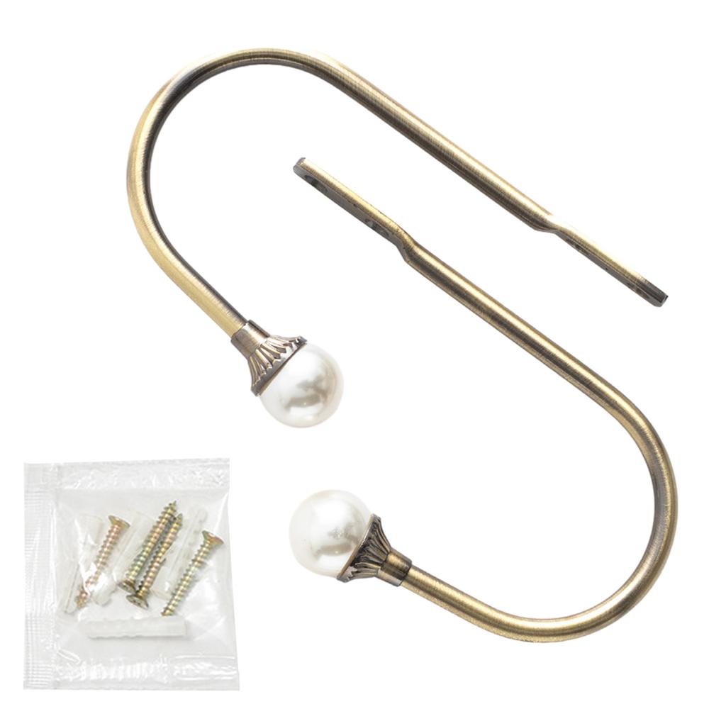 2Pcs Metal Curtain Hooks Curtain Tieback Hooks Decorative Curtain Holdbacks Window Curtain Holder Drapery Holdbacks