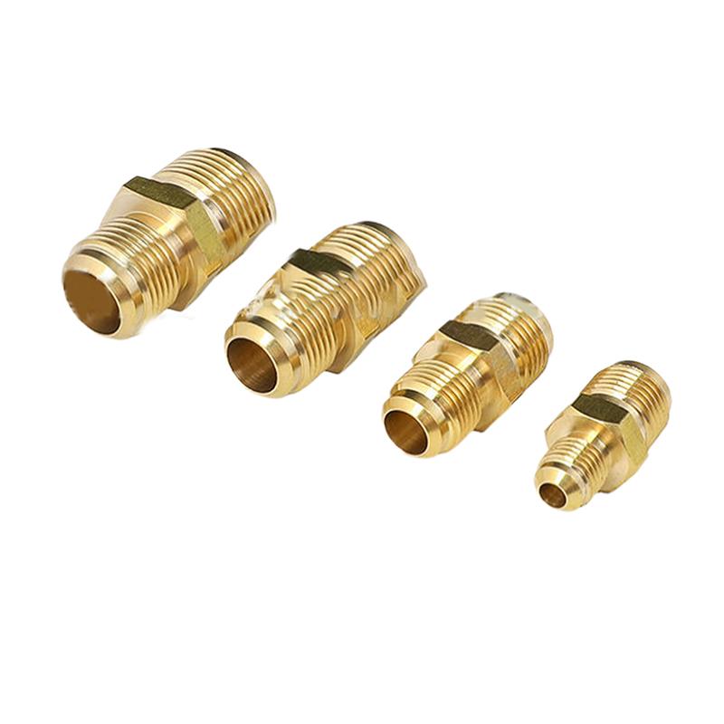 Равнопроходной ниппель с раструбом, внешний диаметр трубы 1/4", 5/16", 3/8", 1/2", 5/8", 3/4", 7/8", латунный фитинг для труб Sae-Standard, соединитель для кондиционера воздуха