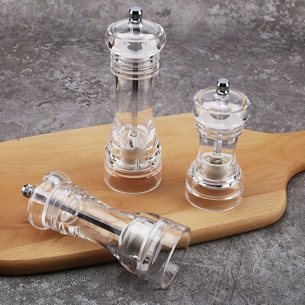 Acrylic Pepper Grinder Multi-Size Kitchen Tool Manual Grinder Pepper Mill Dining Table